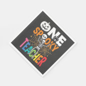 Serviette En Papier Un design Halloween d'enseignant effrayant_1 (Coin)