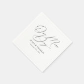 Serviette En Papier Un Dîner De Répétition D'Une Journée De Plus Éléga (Coin)