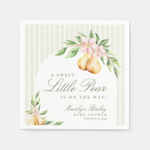 Serviette En Papier Un doux Baby shower d'aquarelle Little Pear Pastel