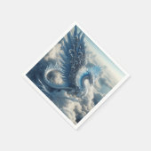 Serviette En Papier Un dragon entouré de nuages (Coin)