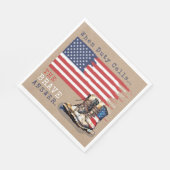 Serviette En Papier Un drapeau militaire américain renverse la RUSTIQU (Coin)