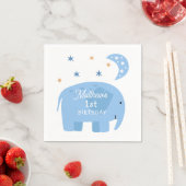 Serviette En Papier Un drôle d'éléphant bleu. Enfants mignons / annive (En situation)