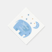 Serviette En Papier Un drôle d'éléphant bleu. Enfants mignons / annive (Coin)