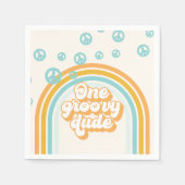 Serviette En Papier Un Dude Super Retro Boy 1er anniversaire (Devant)