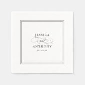 Serviette En Papier Un élégant Mariage d'affaires s'épanouit (Devant)