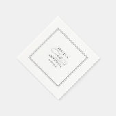 Serviette En Papier Un élégant Mariage d'affaires s'épanouit (Coin)