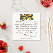 Serviette En Papier Un enfant naît Écriture Noël (En situation)