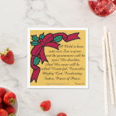 Serviette En Papier Un enfant naît Écriture Noël (En situation)