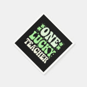 Serviette En Papier Un enseignant chanceux St patrick rétro Super ense (Coin)