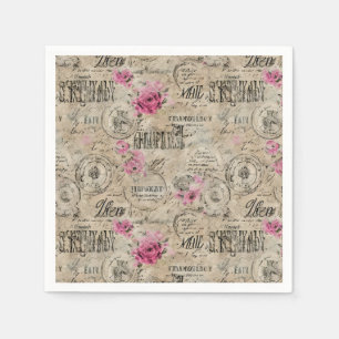 Serviette En Papier Un Ephémère français série 24