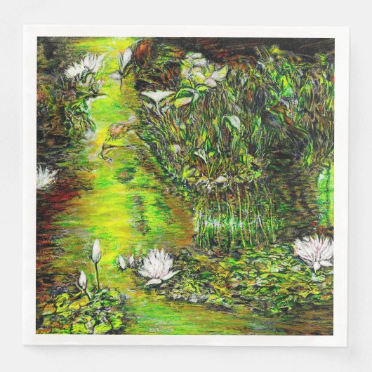 Serviette En Papier Un étang aux pensées impures (Devant)