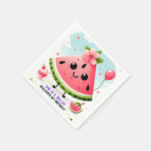 Serviette En Papier un été rose dans un melon premier 1er anniversaire (Coin)