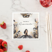 Serviette En Papier Un fabuleux masque de bal de bal de fin d'année Qu (En situation)