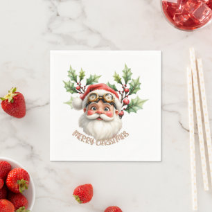 Serviette En Papier Un faux steampunk père Noël
