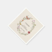 Serviette En Papier Un fleur sauvage Souhaite Un Baby shower En Fleur (Coin)
