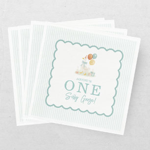 Serviette En Papier Un Garçon Bleu Canard Un Premier Anniversaire Ridi