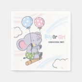 Serviette En Papier Un Garçon Ou Une Fille Jolie Eléphant Révélation D (Devant)