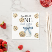 Serviette En Papier Un gâteau sucré et le lait premier anniversaire (En situation)