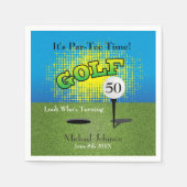 Serviette En Papier Un Golfer 🏌️ ‍ ♂️ fête d'anniversaire (Devant)