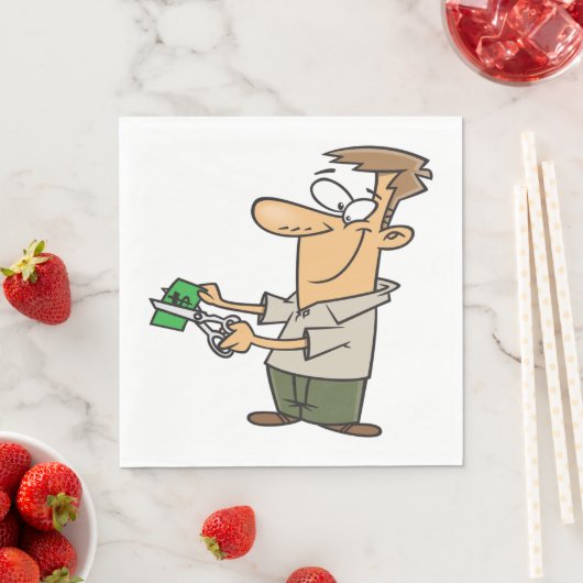 Serviette En Papier Un Homme Coupe De L'Argent Serviettes (En situation)