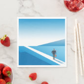 Serviette En Papier Un Homme D'Affaires À La Recherche D'Un Chemin D'A (En situation)