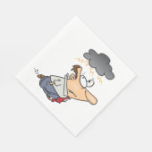 Serviette En Papier Un Homme Sous Un Nuage (Coin)