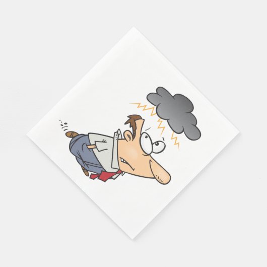 Serviette En Papier Un Homme Sous Un Nuage (Coin)