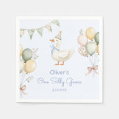 Serviette En Papier Un idiot de ballons d'oie garçon 1er anniversaire (Devant)