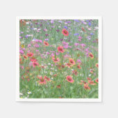 Serviette En Papier "Un jardin de fleurs sauvages !" (Devant)