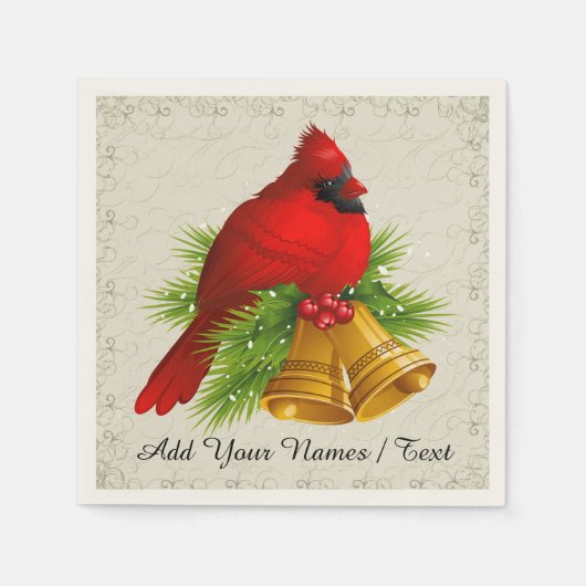Serviette En Papier Un joli cardinal élégant Napkin - SRF (Devant)