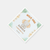 Serviette En Papier Un joli éléphant sauvage 1er anniversaire (Coin)
