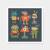 Serviette En Papier Un joli robot design pour enfants (Devant)
