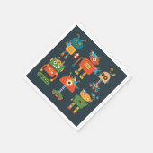Serviette En Papier Un joli robot design pour enfants (Coin)