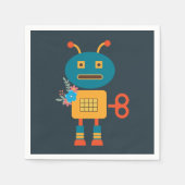 Serviette En Papier Un joli robot design pour enfants (Devant)