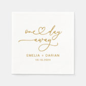 Serviette En Papier Un Jour De Dîner De Répétition Mariage (Devant)