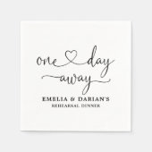 Serviette En Papier Un Jour De Dîner De Répétition Mariage (Devant)