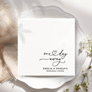 Serviette En Papier Un Jour De Dîner De Répétition Mariage