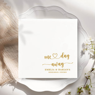 Serviette En Papier Un Jour De Dîner De Répétition Mariage