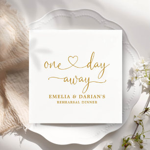 Serviette En Papier Un Jour De Dîner De Répétition Mariage