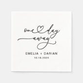 Serviette En Papier Un Jour De Dîner De Répétition Mariage (Devant)