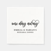 Serviette En Papier Un Jour De Dîner De Répétition Mariage (Devant)