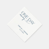 Serviette En Papier Un Jour De Dîner De Répétition Mariage (Coin)