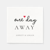 Serviette En Papier Un Jour De Dîner De Répétition Mariage (Devant)