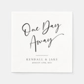 Serviette En Papier Un Jour De Dîner De Répétition Moderne Élégant (Devant)