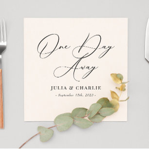 Serviette En Papier Un Jour De Répétition Dîner Élégant Moderne