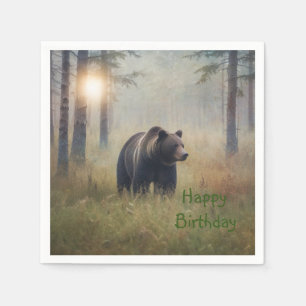 Serviette En Papier Un joyeux anniversaire à Beary