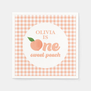 Serviette En Papier Un joyeux anniversaire pour One Sweet Peach