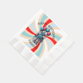 Serviette En Papier Un joyeux anniversaire pour un garçon à thème robo (Coin)
