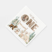 Serviette En Papier Un Joyeux Camper Photo Premier anniversaire (Coin)