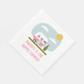 Serviette En Papier Un Joyeux Camper Pink Trailer Anniversaire Napkins (Coin)